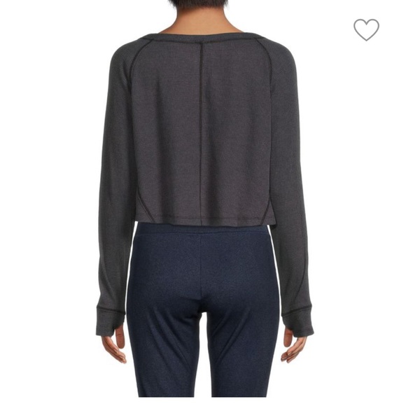 Free People Intimately Early Night Crop Top in washed black - Picture 3 of 11